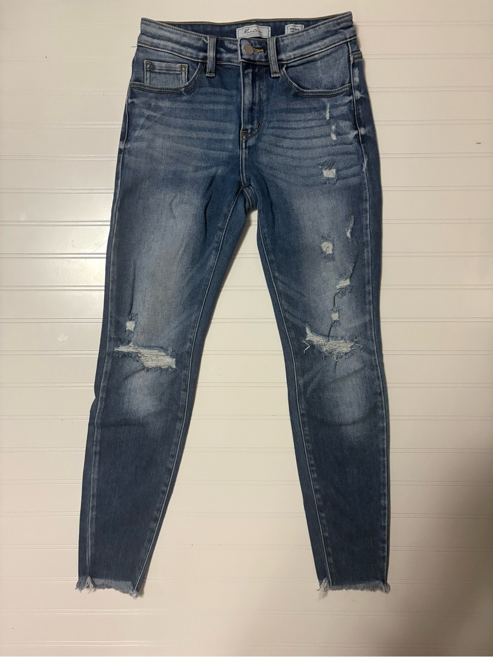 KanCan Women’s Distressed Blue Skinny Jeans